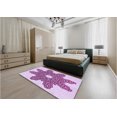 thumbnail image 4 of Ahgly Company Indoor Round Patterned Orchid Purple Area Rugs, 8' Round, 4 of 6