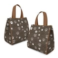 thumbnail image 2 of Brown Dog Paw Footprint Insulated Lunch Bag for Women & Adults,Large Portable Soft Cooler Lunch Bag,Thermal Food Storage Tote with Pearl Cotton,8.66L,8.75x5.75x9.5 Inch, 2 of 6