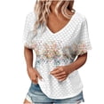 thumbnail image 3 of TaTaai Casual V Neck Short Sleeve T Shirts for Women Loose Fit Solid Color Blouse 2026 Soft Comfort Summer Daily Top Gift, 3 of 6