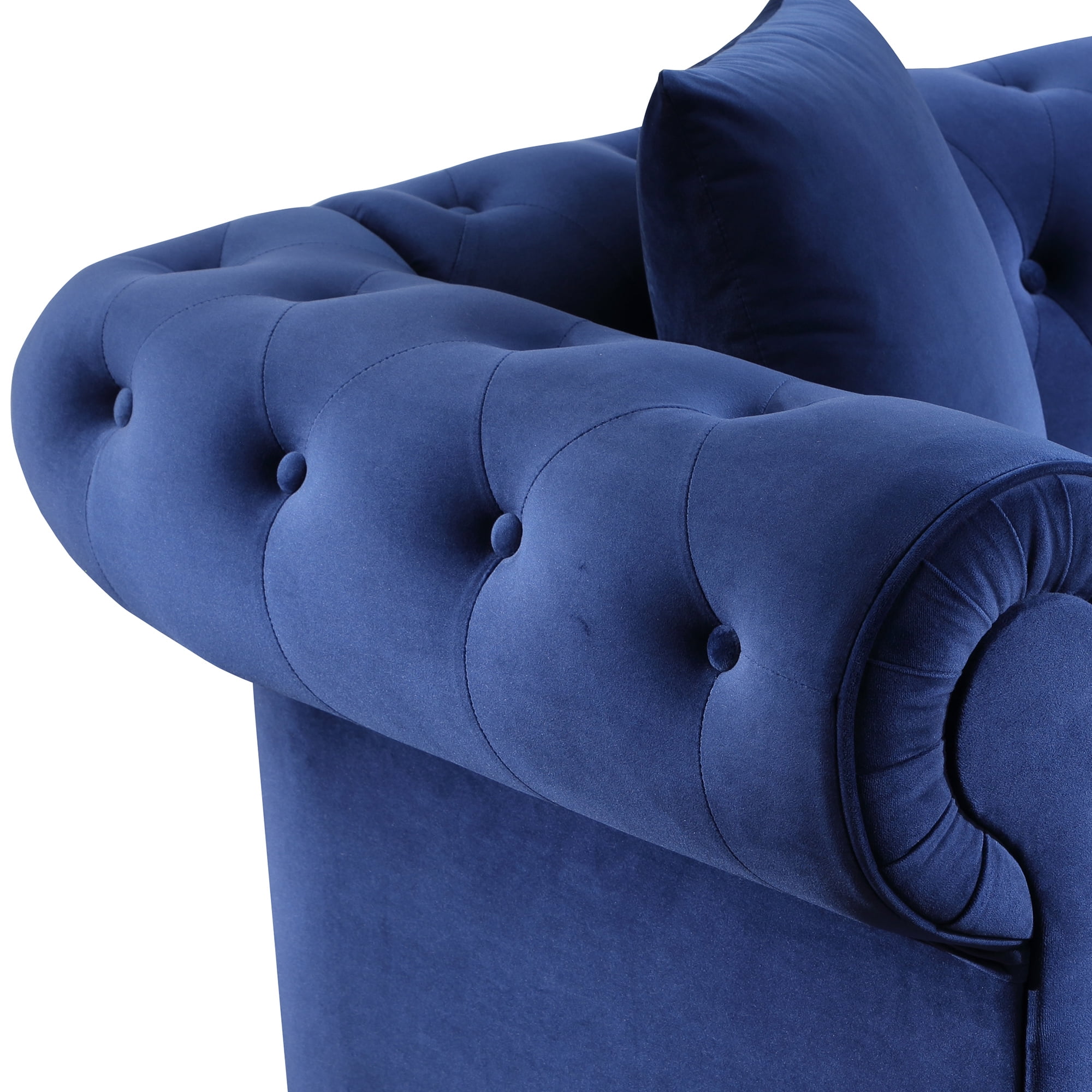 Kepooman Sectional Sofa, Blue Polyester Kepooman Sectional Sofa, Blue Polyester