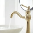 thumbnail image 3 of Single Handle Single Hole Vessel Sink Faucet With 360° Swivel Spout in Brushed Gold, 3 of 14