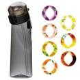 thumbnail image 2 of Vattenflaska med Smak med 7 Smakkapslar Air Water Up Flaska Frostat Svart 650ml Air Starter Up Set Vattenkopp för Camping Spor, 2 of 5