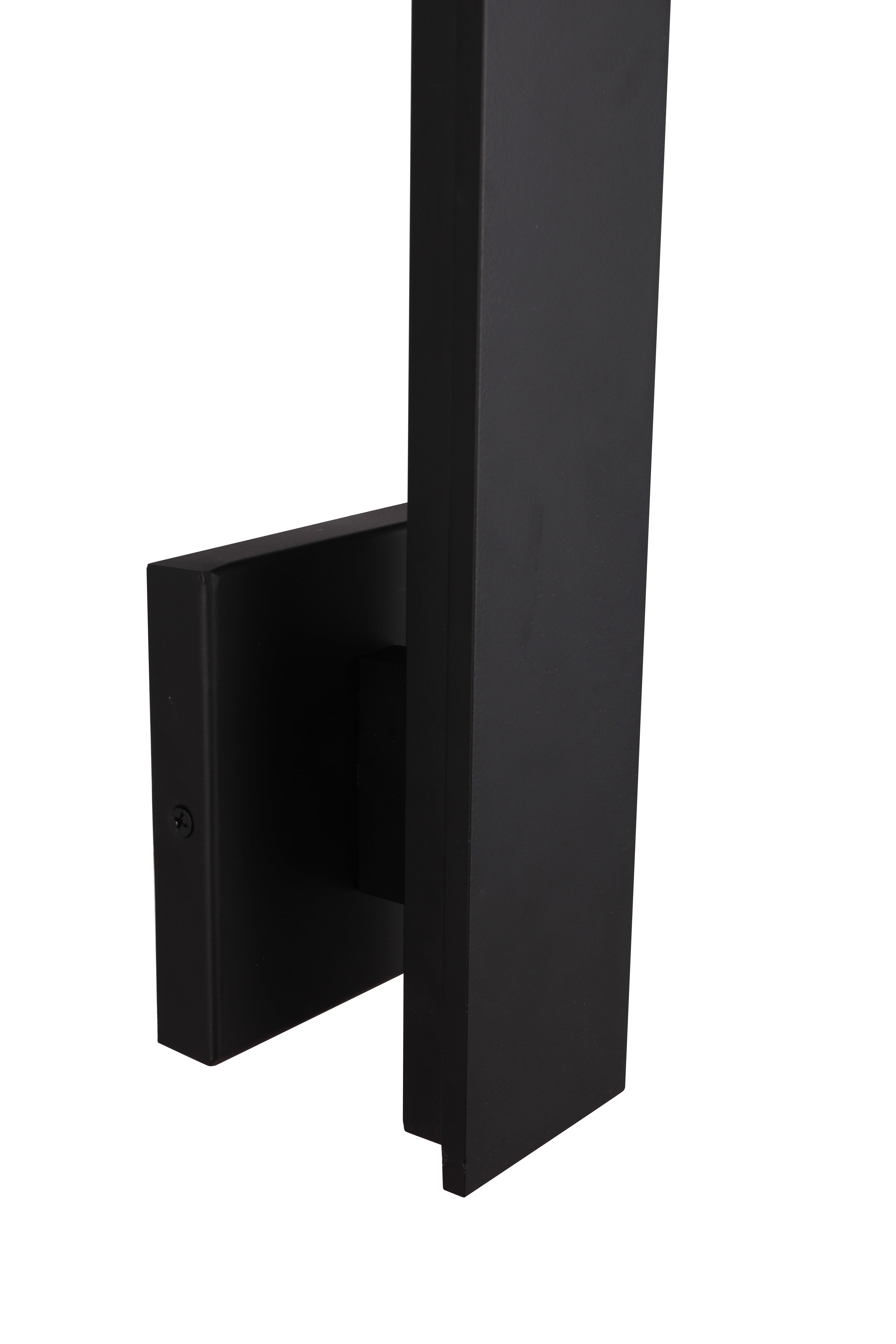 Craftmade 12 in. 1 Light Integrated LED Midnight Finish Outdoor Wall Lantern Sconce