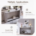 thumbnail image 6 of Aitjunz 63" W Long Console Table for Entryway, 2-Tier Modern Narrow Entryway Table with Storage, Light Gray, 6 of 8