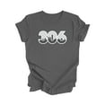 thumbnail image 1 of 306 Regina Saskatchewan Canada Area Code City Skyline Gift - Unisex T-Shirt - Inspired X, 1 of 1