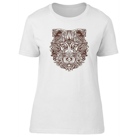 Abstract Dog Pencil Drawing T-Shirt Women -Image by Shutterstock, Female Large