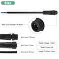 thumbnail image 3 of Uxcell 5-Set Conector Eléctrico a Prueba de Agua, Cable de 3 Pines de 7.9 In/20 cm con Conectores Macho y Hembra IP67 para Luces de Tira LED [Negro], 3 of 7