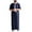 Navy, variant on cllios Mens Kaftan Thobe Long Sleeve Crewneck Outfit Medieval Loose Casual Robe Muslim Robe for Men