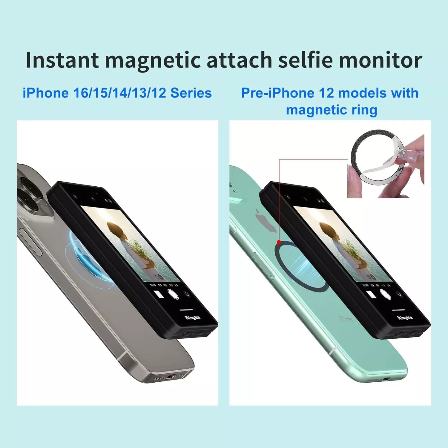 KingMa Phone Vlog Selfie Monitor Screen Rear Camera Magsafe