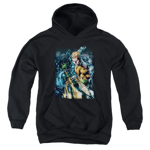 Jla - Aquaman #1 - Youth Hooded Sweatshirt - Medium