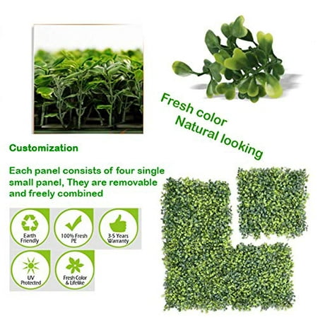 Artificial Hedge Plant Panels, Privacy Screen Hedge,Greenery Ivy Privacy Fence Screening for Both Outdoor or Indoor Decoration,20
