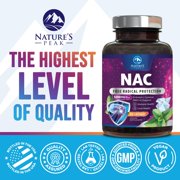 NAC Supplement - 1200mg Per Serving N-Acetyl-L-Cysteine - Free-Form NAC is a Powerful Antioxidant for Daily Immune, Liver & Respiratory Support - Vegan, Gluten Free, Bottled in USA - 120 Capsules