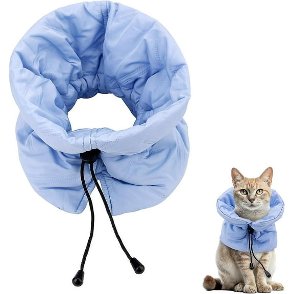 Cat recovery collar, soft and adjustable cat cone collar, cat post-surgery neck protection collar to prevent kittens from licking wounds