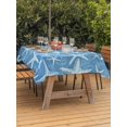 thumbnail image 3 of Outdoor Tablecloth with Umbrella Hole for Patio/Picnic/Party/Camping, Sea Starfish Waterproof Table Cloth Rectangle Table Cover Washable, Watercolor Ocean Starfish Summer Blue (54"x 80"), 3 of 8