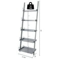 thumbnail image 5 of eHemco 5 Tier Leaning Wall Book Shelf, 70 Inches, Gray, 5 of 7