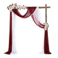 thumbnail image 1 of Chiffon Drapery Tulle Curtain Outdoor Wedding Arch Background Halloween Party Photo Photography, 1 of 21