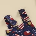 thumbnail image 4 of Okbabeha Toddler 4th of July Outfit Little Girls Boys Overalls Shorts Independence Day Clothes Kids Fourth of July Clothing, 4 of 7