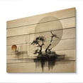 thumbnail image 2 of Designart "Sumie Zen Asian Painting I" Asian Print on Natural Pine Wood, 2 of 5