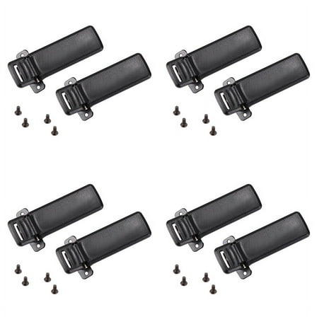 8Pcs Walkie Talkie Spare Part Back Belt Clip for 2-Way Radio UV5R for Intercom UV5R / 5RA / 5R   / 5RB