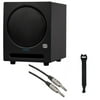 PreSonus Eris Sub 8BT Powered 8" Bluetooth Studio Subwoofer Bundle with 1/4" TRS Male to Male Audio Cable and Rip Tie 10-Pack Touch Fastener Straps