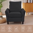 thumbnail image 5 of Soscana Sectional Sofa Set with Storage Ottoman and Accent Chair,Living Room 3 Seat L Shaped Couch and Single Chair Armchair,Living Room Furniture Set for Home Apartment Office Studio, 5 of 8