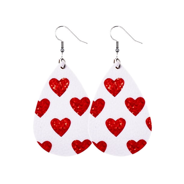 Pendientes para mujer, regalos para mujer, pendientes para mujer, pendientes de fiesta con forma de lágrima y corazón, regalo de San Valentín, pendientes para mujer.