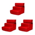 thumbnail image 3 of relayinert Pet Dog Stairs Ladder Ramp Puppy Removable Steps 3 Washable for Sofa Indoor Red 35 x 30 x 30cm 3Set, 3 of 6