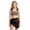 Black, variant on ibiyuan Girls Period Swimwear 2 Piece Adjustable Straps Girls Bathing Suits Size 7-8 Sparkly Color Block Tankini Set Ruffle Ruched Rash Guard Bikini Set Modest Swimwear
