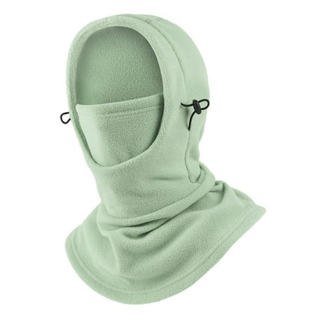 Mens Balaclava Face Cove Thermal Sweat Absorbing Autumn Comfortable Face Hood for Skiing Bicycling Biking Sports Fishing Green