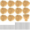 thumbnail image 2 of BUTORY 12Pcs Boho Rattan Dresser Knobs Kit Round Wooden Drawer Knobs Decorative Furniture Pull Handles Multipurpose Bohemia Woven Drawer Pulls for Cabinets Dressers Bedside Tables, 2 of 11