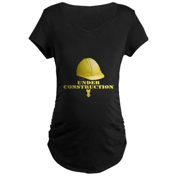 CafePress - Baby Under Construction Maternity T Shirt - Maternity Dark T-Shirt