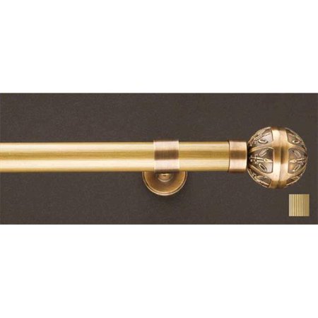 Liber 1158 Curtain Rod Set 75 In Antique Brass 48 In