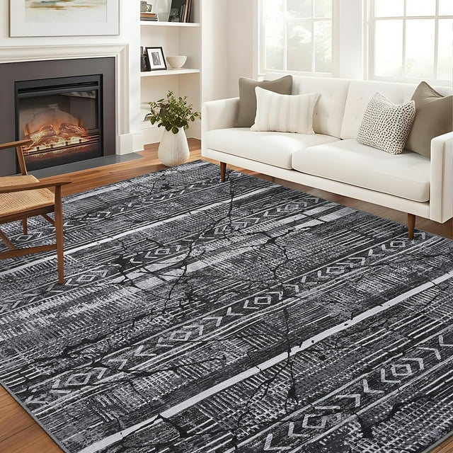 Runner Rug, Washable Runner Rug Non-Slip Area Rug, Stain Resistant Floor Carpet for Hallway Kitchen Doorway Bedside