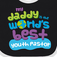 thumbnail image 4 of Inktastic Youth Pastor Daddy Quote Boys or Girls Baby Bib, 4 of 4