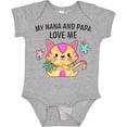 thumbnail image 3 of Inktastic My Nana and Papa Love Me with Cute Kitten and Flowers Boys or Girls Baby Bodysuit, 3 of 5