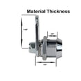thumbnail image 2 of Kingsley Tubular Cam Lock with 5/8" Cylinder--Chrome Finish, Keyed Alike, RV Lock Replacement, Cabinet Lock, ATM, Vending Machine Lock, Tool Box Lock, File Cabinet, Camper Lock, 2 of 6