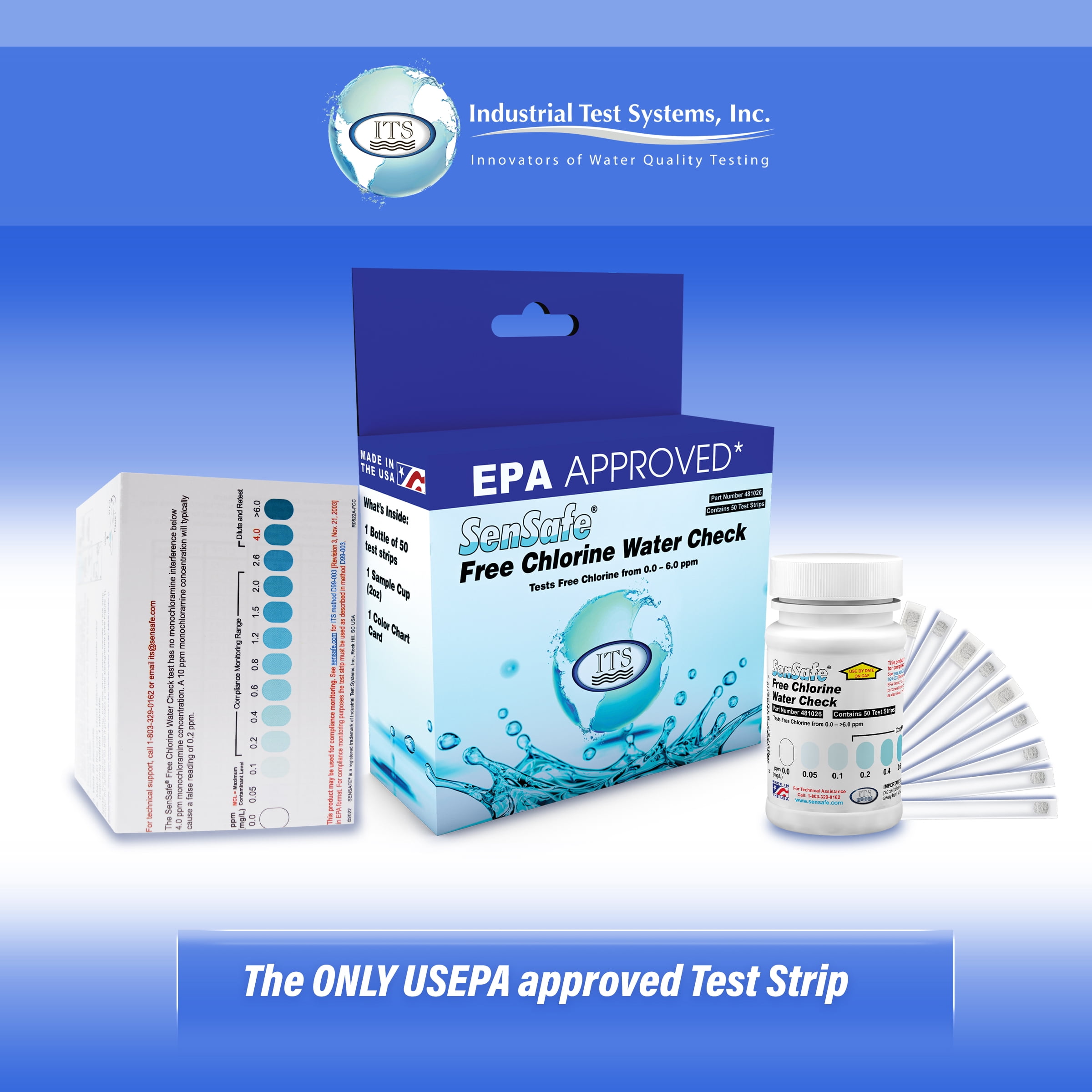 SenSafe® Free Chlorine Water Check Test Strips