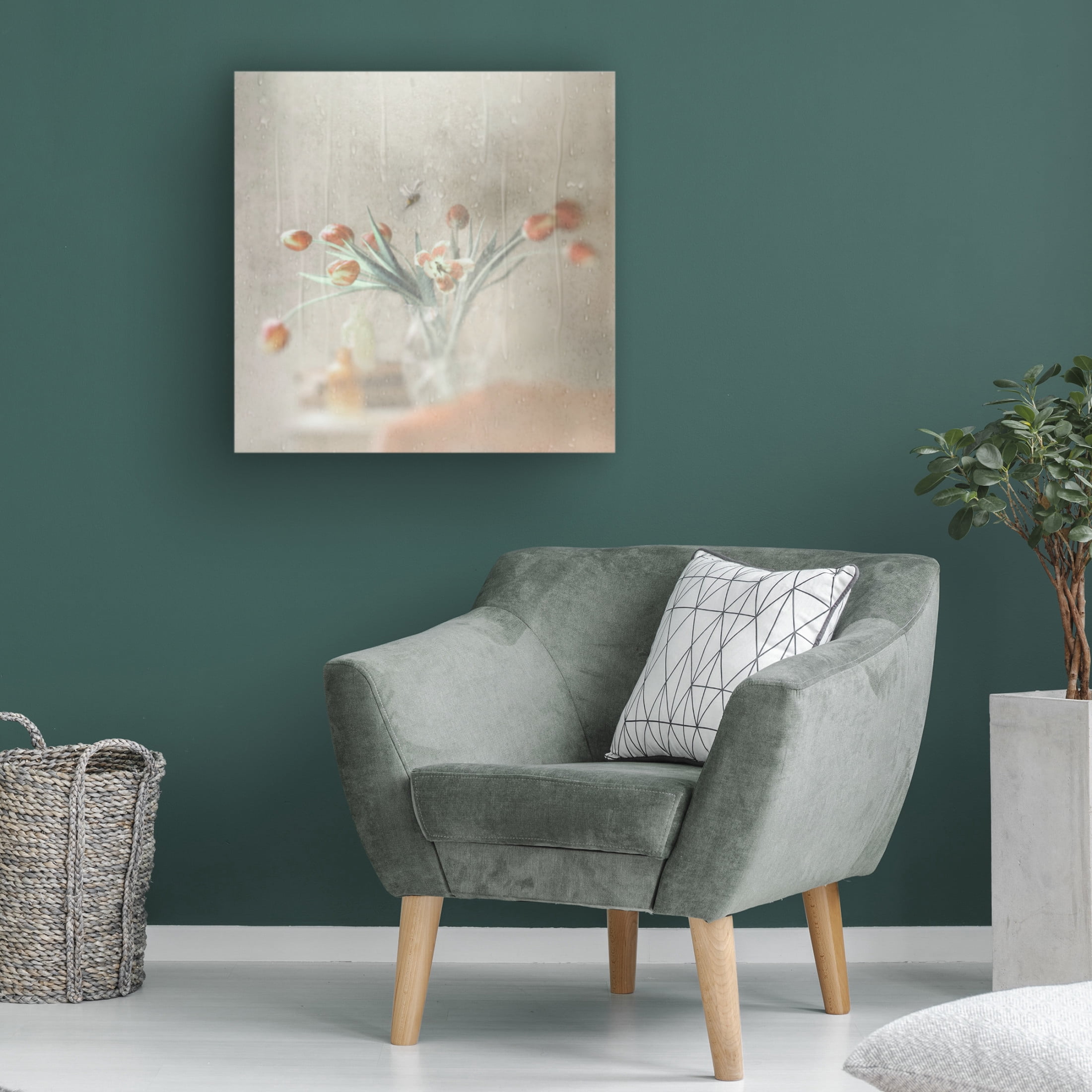 Canvas Wall Art - Gilbert Claes 'Unexpected Rain' Wall Art for Living Room, Bedroom, or Office Décor by Trademark Fine Art - 14 x 14 Inches