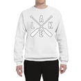thumbnail image 2 of Wild Bobby, Lake Cross Paddles, Unisex Crewneck Graphic Sweatshirt, White, XX-Large, 2 of 4