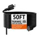 thumbnail image 1 of Cable de extensión HUANCHAIN, calibre 16, 50 pies, negro, para interiores y exteriores, 1 of 7