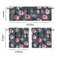 thumbnail image 6 of Kitchen Curtains and Valance Set 24 Inch Tier Pioneer Colorful Floral Curtains Small Drapes for Cafe Living Room Bathroom Farmhouse 3 Pieces Set Rod Pocket, 6 of 6