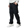 thumbnail image 4 of Matchstick Men's Casual Cargo Pants with Big Pockets for Work Outdoor, 4 of 7