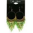 thumbnail image 3 of Mi Amore Drop-Dangle-Earrings Green/Gold-Tone, 3 of 5