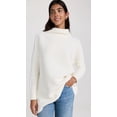 thumbnail image 2 of Free People Womens Ottoman Slouchy Tunic Sweater, White, Small, 2 of 5