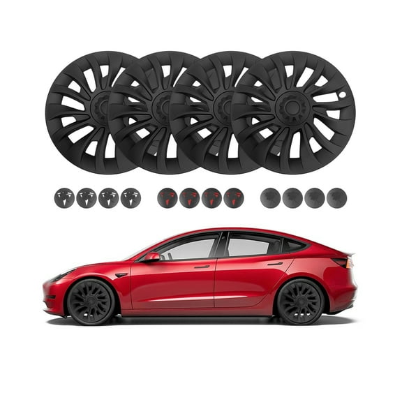 Set 4 Wheel Covers Refresh Edition Hubcaps For 2023-2025 Tesla 3 18 inch Wheel