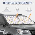 thumbnail image 4 of Bingfone Daisies Flowers Windshield Sun Shade 2-Piece Foldable Car Front Window Sunshade for Most Sedans SUV Truck - Medium, 4 of 7