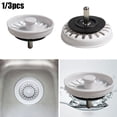 thumbnail image 2 of Lefu Kitchen Sink Basket Strainer Waste Plug Coloured White Plug Diameter: 74mm, 2 of 10