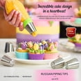 thumbnail image 3 of Cake Decorating Supplies Kit, 216PCS Baking Tools Set for Cakes, Cake Decorating Tools with Cake Turntable Stand,Icing Piping Nozzl, 3 of 7