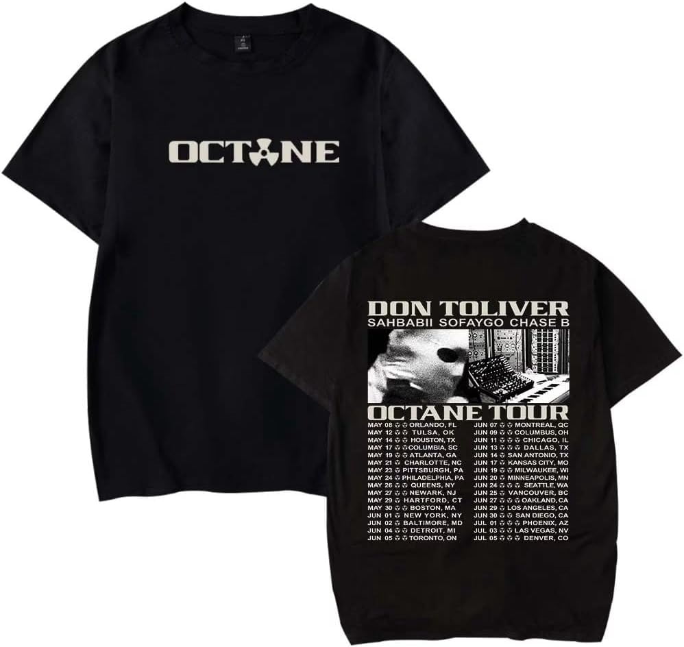 Don Toliver Octane Tour Merch T-shirts 2026 Fashion Short Sleeve