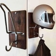 thumbnail image 2 of LOVEVER Headset Stand Motorcycle Helmets Motorcycle Helmet Holder Helmet Display Rack Wall Mount Helmet Holder Motorcycle Helmet Rack Storage Helmet Wood, 2 of 6